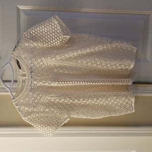 Abercrombie cream lace/crochet shirt
